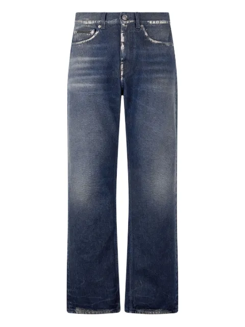 Roberto Cavalli sandblasted-effect chain-detail jeans Blue VRJ205VT002