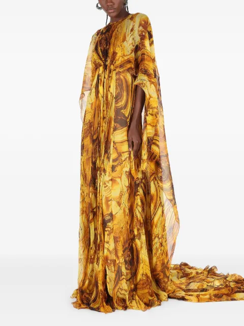 Roberto Cavalli silk maxi dress Yellow VKT140CKP74