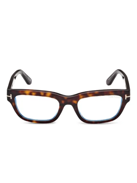 TOM FORD Eyewear tortoiseshell rectangular glasses Brown FT6045B