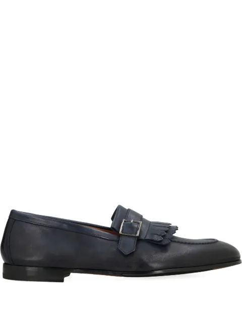 Doucal's fringed buckle loafers Blue DU2810PANAUF196NHARLEY
