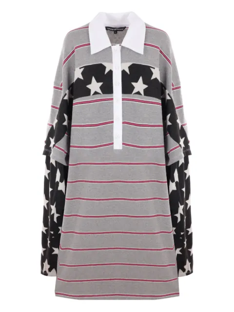 Reward If Found star-striped polo top Grey RIF4T005MIX