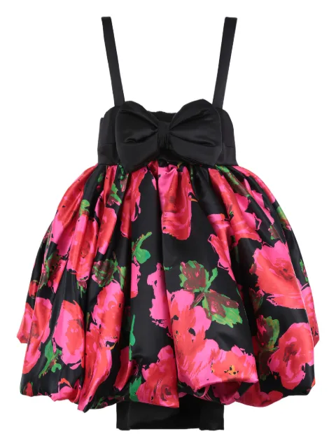 Richard Quinn bow-detail bubble mini dress Black RQSS2040G