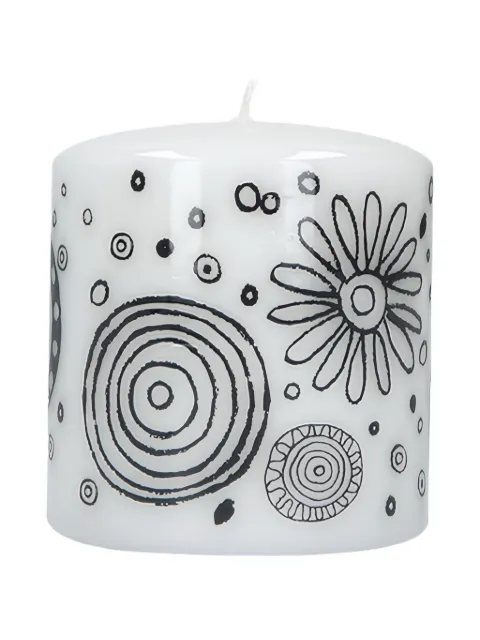 10 CORSO COMO graphic-print medium candle (10cmx10cm) White CC4066005