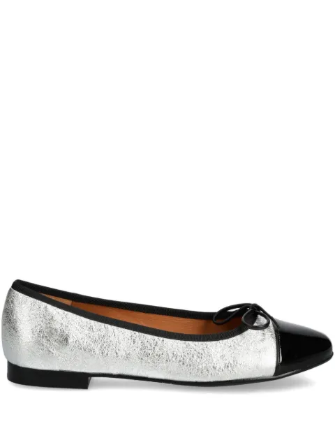 BILLI BI metallic bow ballet flats Silver A6021