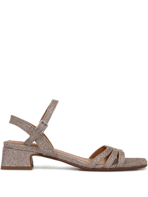 BILLI BI 35mm glitter block-heel sandals Pink A4241