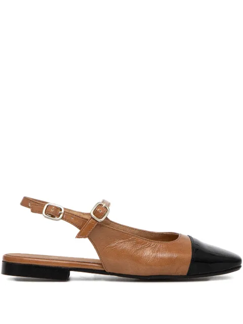 BILLI BI slingback cap-toe ballet flats Brown A6801