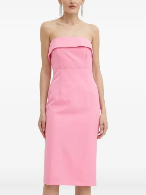Bardot strapless midi dress Pink 53007DB1