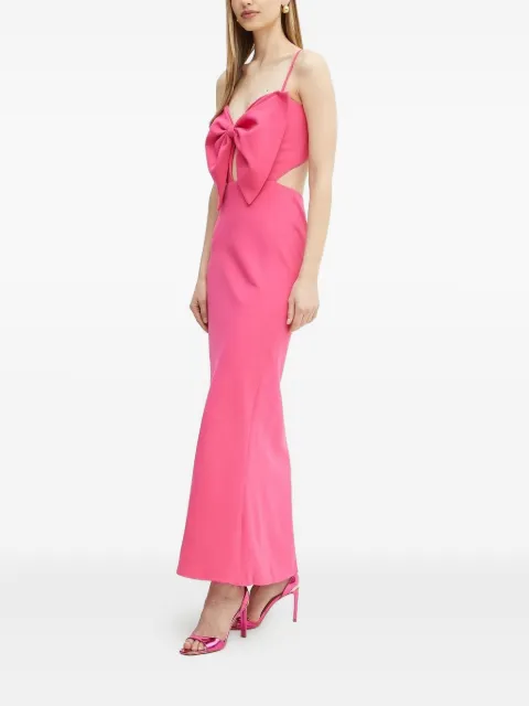 Bardot bow-detail cut-out maxi dress Pink 59621DB