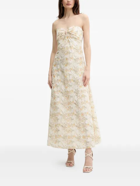 Bardot floral eyelet maxi dress Neutrals 59245DB2