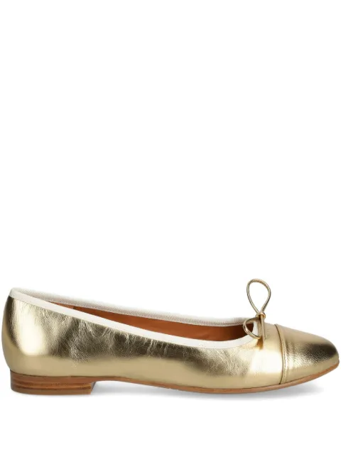 BILLI BI bow-detail leather ballet flats Yellow A6021