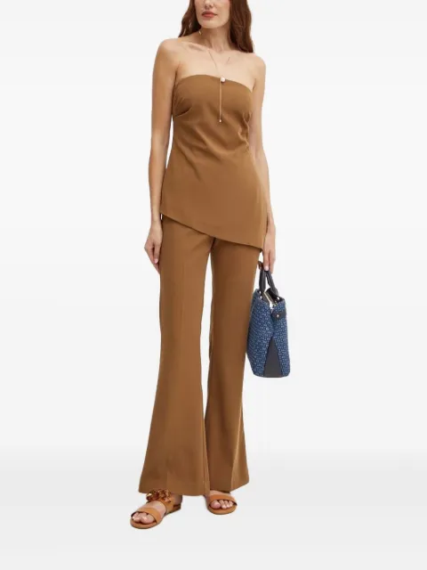 Bardot asymmetric strapless blouse Brown 59267TB
