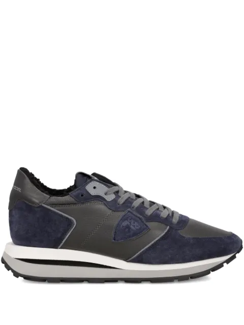 Philippe Model Paris suede-panelled sneakers Blue TKLUXIF5