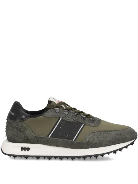 Philippe Model Paris suede leather panelled low-top sneakers Green TILUXX01