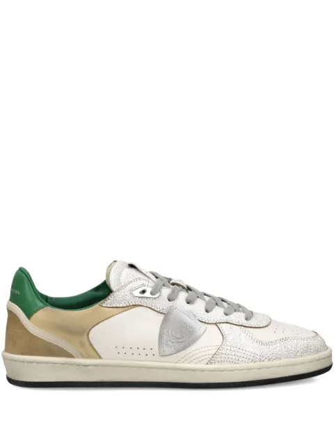 Philippe Model Paris Nice textured leather sneakers White PGLU