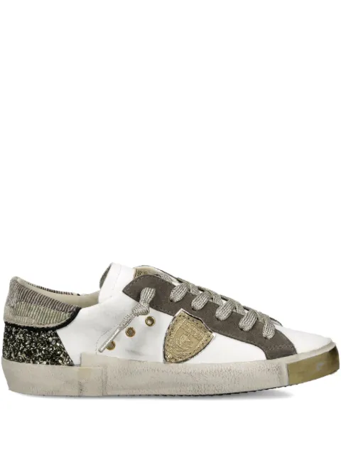 Philippe Model Paris distressed leather sneakers White PRLDCG01