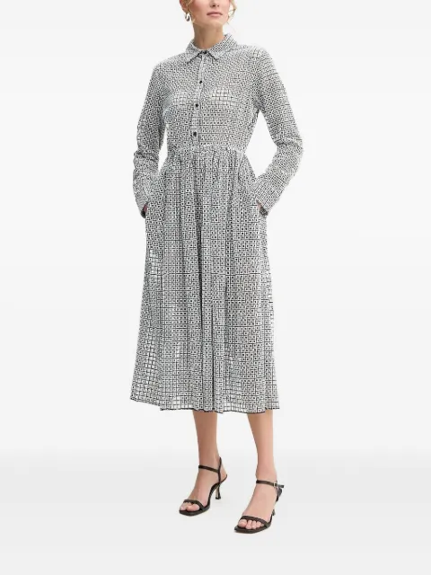 Liviana Conti geometric-pattern shirt dress White L5SR45