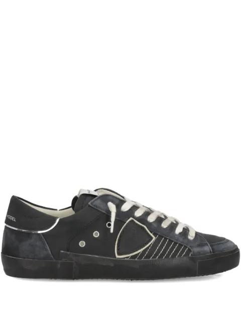 Philippe Model Paris Prsx suede-panelled low-top sneakers Black PRLUXP09