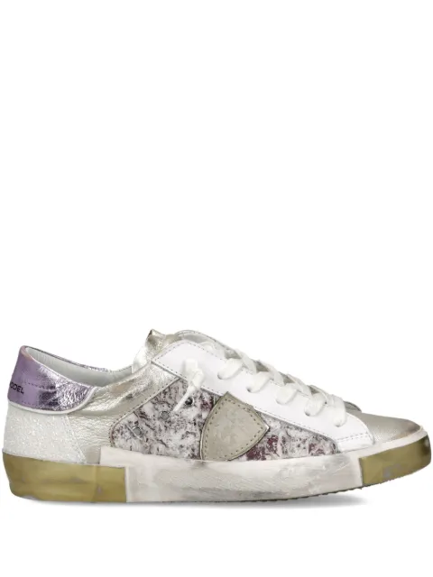 Philippe Model Paris distressed leather sneakers White PRLDMGJ1