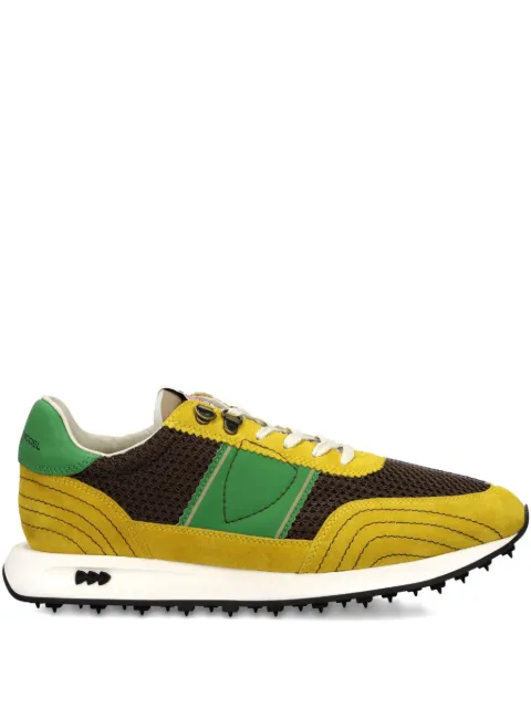 Philippe Model Paris suede-panel mesh sneakers Yellow TILURM01