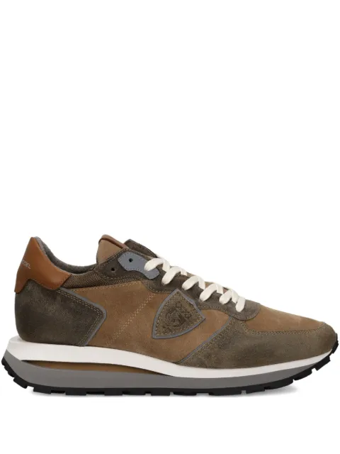 Philippe Model Paris Tropez Haute suede-panelled sneakers Brown TKLUDF01