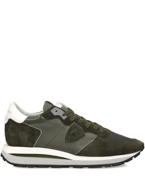 Philippe Model Paris Tropez Haute suede-panelled sneakers Green TKLUW026