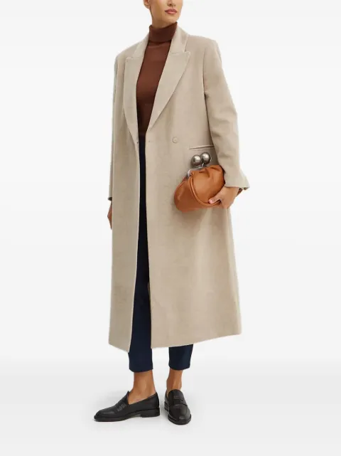 Liviana Conti double-breasted wool coat Neutrals F4WL60