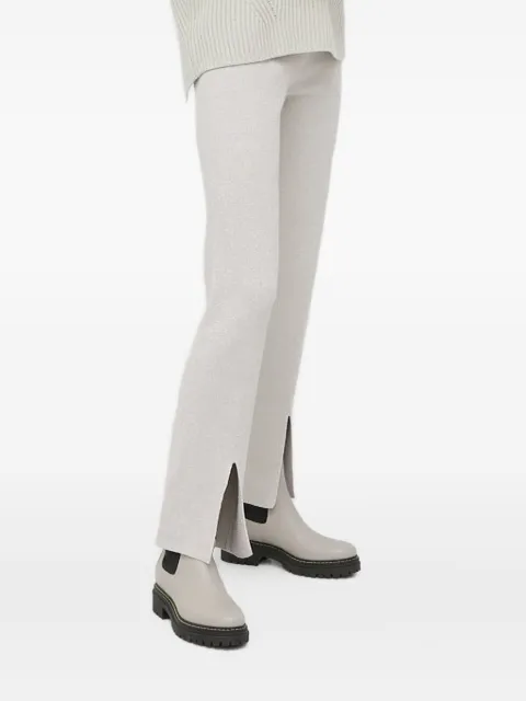 Liviana Conti metallic-knit elasticated-waistband trousers Neutrals L2WB32