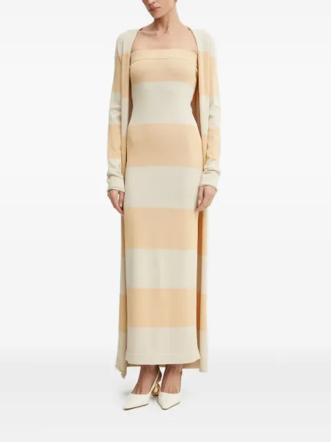 Liviana Conti stripe cardigan dress set Neutrals F5SA39