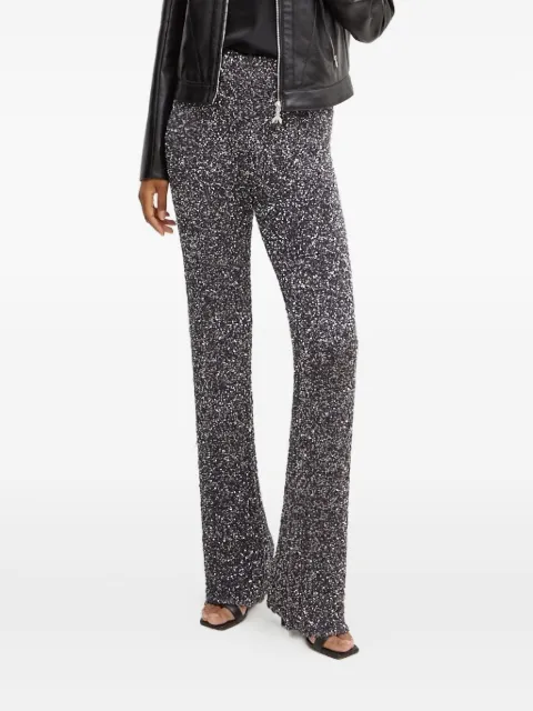 Liviana Conti sequin-embellishment trousers Silver L4WG29