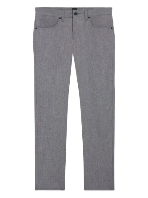 BOSS mélange-effect slim-fit trousers Grey 50543954