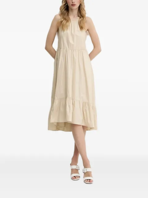 Armani Exchange halter-neck tiered midi dress Neutrals XW000477AF1