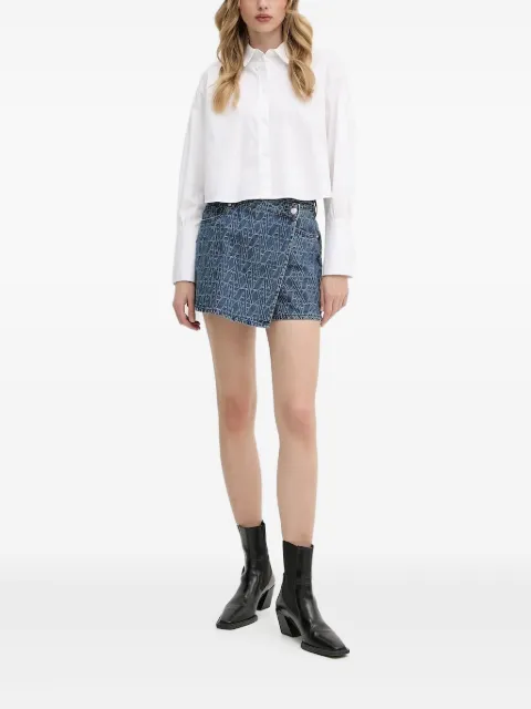 Armani Exchange long-sleeve cropped shirt White XW000494AF1