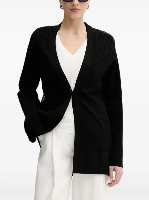Armani Exchange wide-hem long-sleeves cardigan Black XW000579AF12875