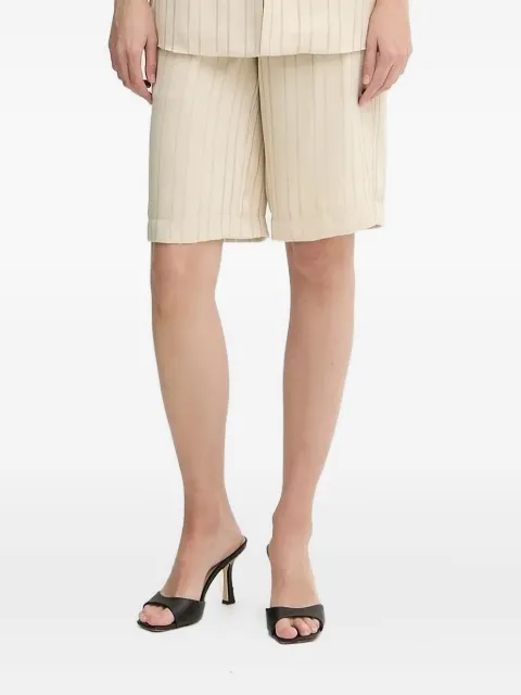 Armani Exchange pinstripe elastic-waist shorts Neutrals XW000483AF1