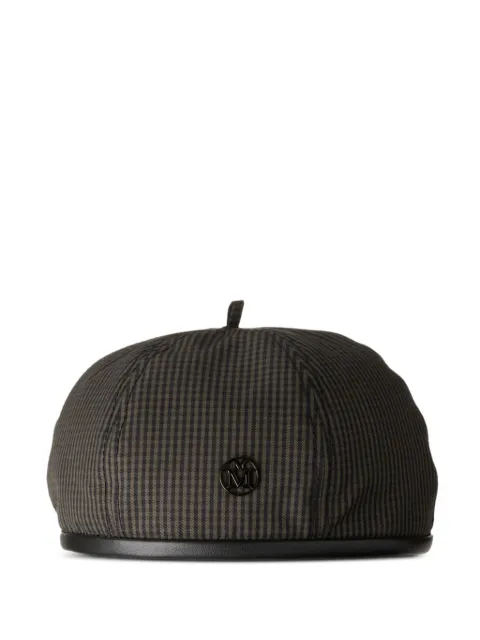 Maison Michel checked beret Brown 2582002001