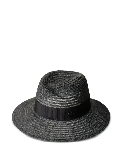 Maison Michel Virginie woven fedora Grey 1001284001