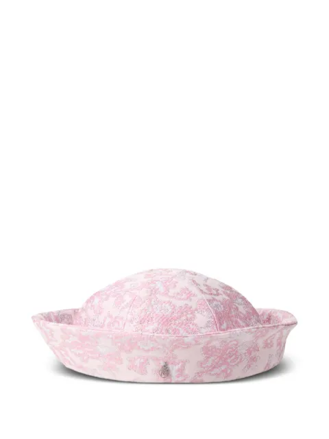 Maison Michel floral-embroidered beret Pink 2615001001