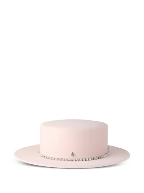 Maison Michel crystal-embellished hat Pink 1041159001