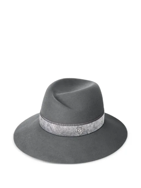 Maison Michel logo-plaque hat Grey 1001290001