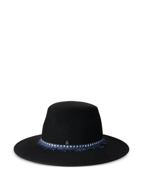 Maison Michel logo plaque hat Black 1142069001