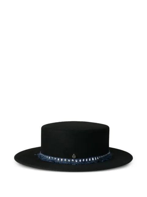 Maison Michel logo-plaque hat Black 1041161001