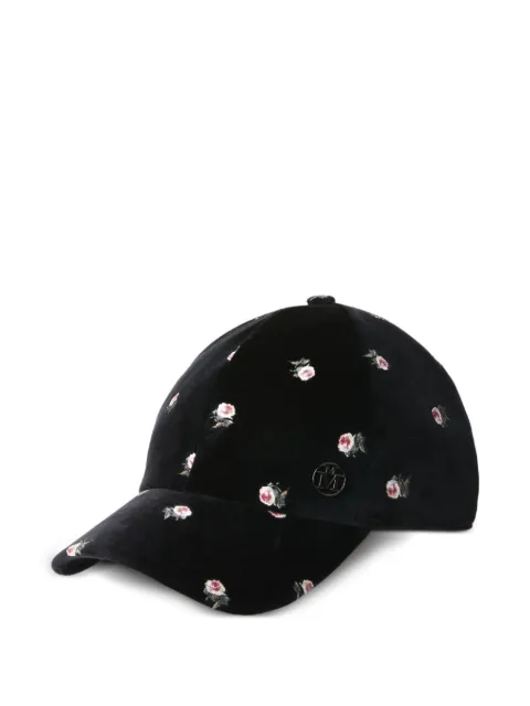 Maison Michel floral-embroidered hat Black 2215080001
