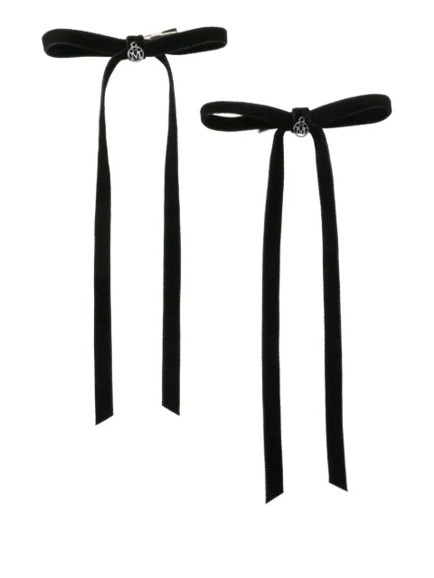 Maison Michel Ella bow-ribbon hair clips Black 2623001001