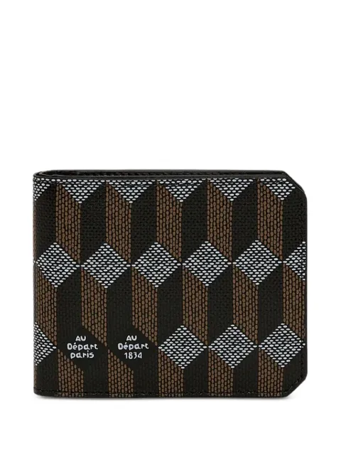 Au Départ geometric-pattern wallet Brown SMWA001