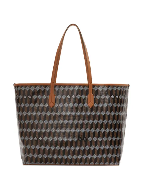 Au Départ geometric-pattern tote bag Black BWTT004