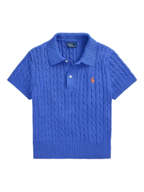 Polo Ralph Lauren cable-knit polo top Blue 211972118003