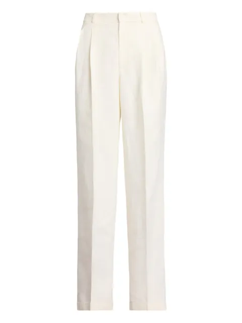 Polo Ralph Lauren pleated straight-leg trousers White 211971412001