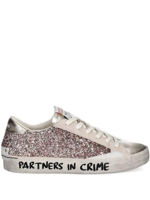 Crime London glitter-detail sneakers Pink 20008PP7