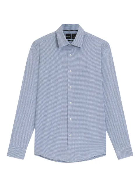 BOSS geometric-pattern shirt Blue 50511383