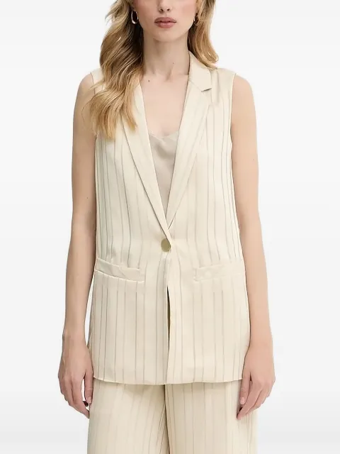 Armani Exchange pinstripe sleeveless waistcoat Neutrals XW000481AF1